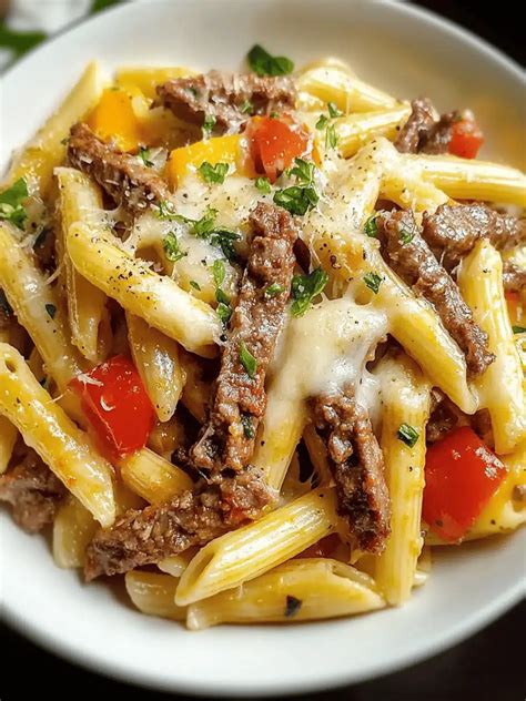 Ultimate Budget-Friendly Philly Cheesesteak Pasta, Deliciously Cheesy