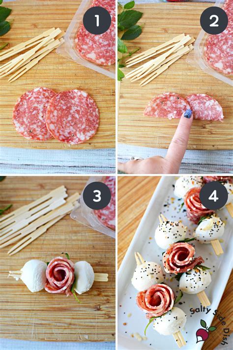 Salami Roses with Mozzarella Balls (Viral) | Salty Side Dish