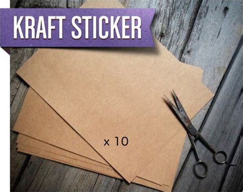 Kraft Paper Labels Brown Kraft Printable Sticker Paper - Etsy