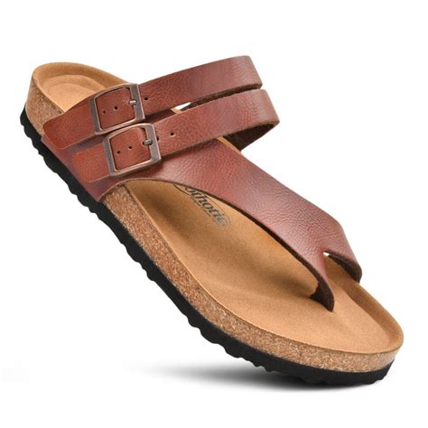 Aerothotic Kaizen Split Toe Cork Footbed Comfortable Slides for Women