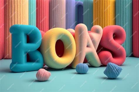 premium ai image  colorful display  boas   word boas