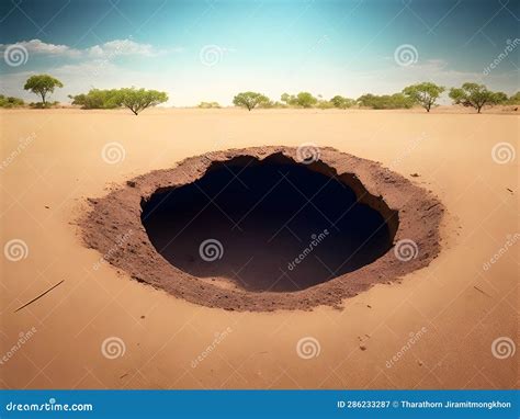 Embracing the Abyss: Journey into the Hole on the Ground Stock ...