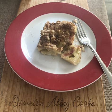 Delicious Rhubarb Crumble Squares - Downton Abbey Cooks