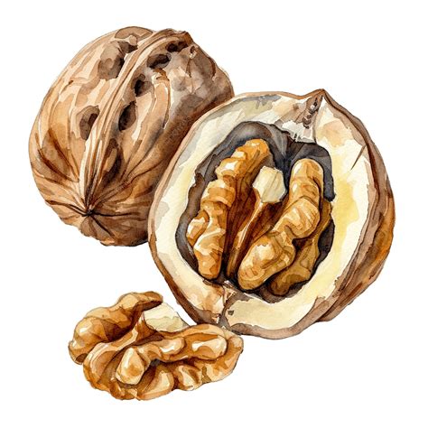 Proteína De Grano De Nuez Acuarela Nuez Pelada PNG ,dibujos Nuez