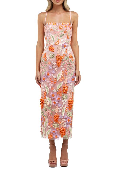HELSI Gemma Embroidered Tulle Midi Dress | Nordstrom | Guest attire