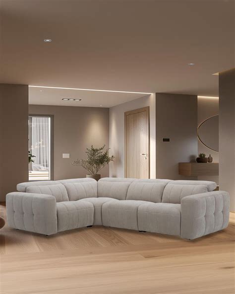 skye light grey fabric small corner sofa danetti