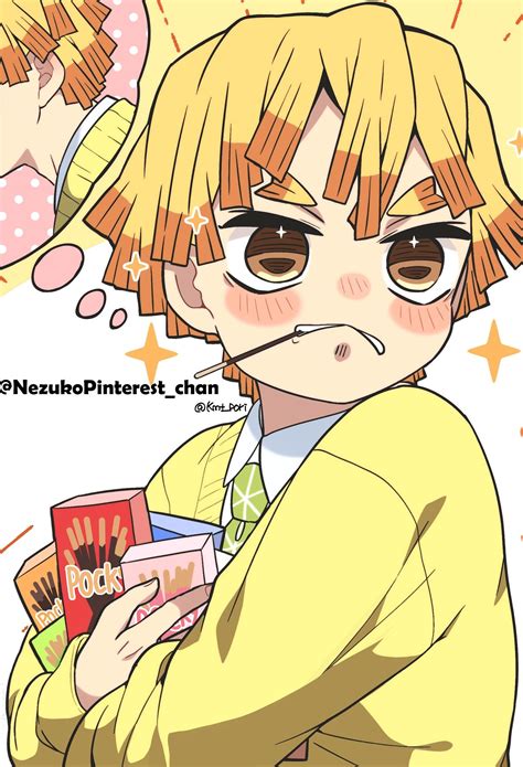 pinterest pinbot zenitsu slayer anime cute chibi character art