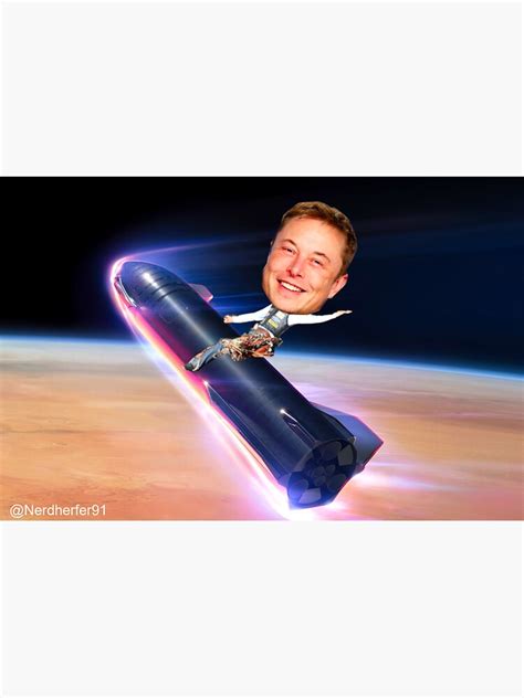"Elon Musk "Mars or Bust" SpaceX Starship Meme Art" Sticker for Sale by ...