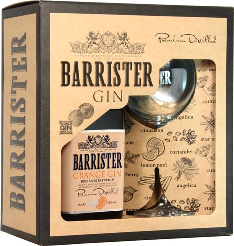 Джин "BARRISTER ORANGE (БАРРИСТЕР ОРАНЖ)" 0,7л 43% в подарочной ...