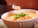 Крем супа от картофи, моркови, мляко и сметана