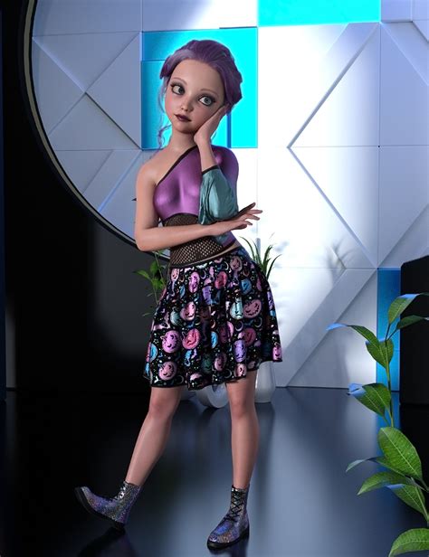 poki  dforce penney outfit  genesis  daz