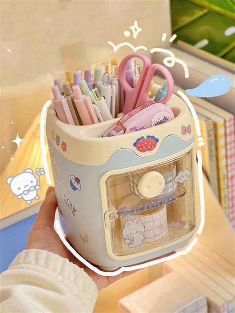 pc  tone stationery storage box creative multi purpose student