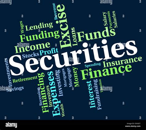 securities word meaning financial obligation  bonds stock photo alamy