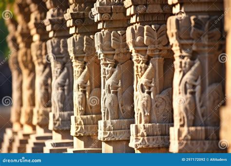 carved pillars    courtyard cloisters  pillared verandah