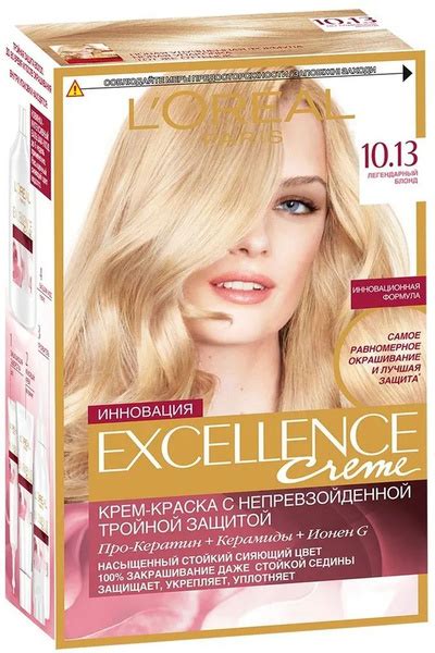 L'Oreal Крем-краска для волос Excellence 10.13 Легендарный блонд ...