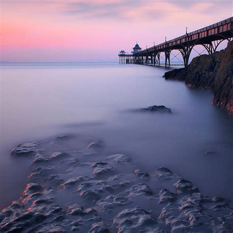 Pink Sunset At Clevedon Pier by A Pixelsuzy Image