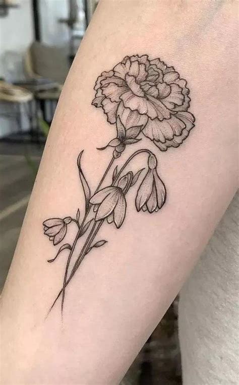 40+ Carnation Tattoo Designs with Meaning | Art and Design