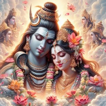 premium photo marriage  shiva  parvati shivratri