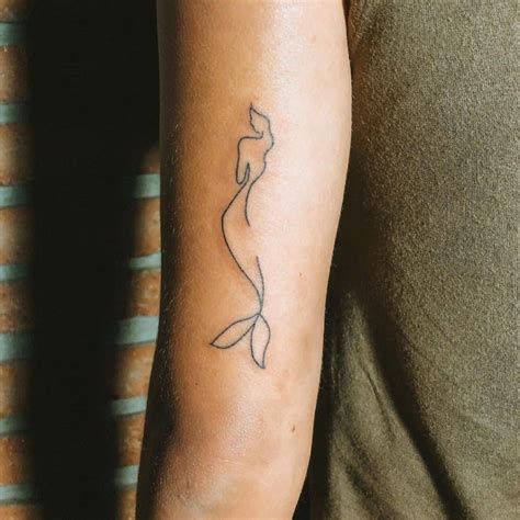 Line tattoo minimalist body art