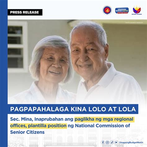 PAGPAPAHALAGA KINA LOLO AT LOLA Sec. Mina approves creation of