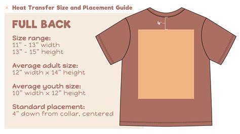 dtf transfer placement size guide teddy transfers