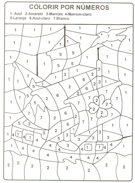 Atividade De Pintar Com Numeros - Atividades Para Todos | Desenho com números, Atividades de colorir ...