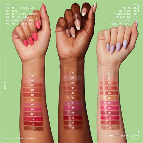 Balsam de buze lucios, Nyx Fat Oil Slick Click, 10 roz, 2 g - eMAG.ro