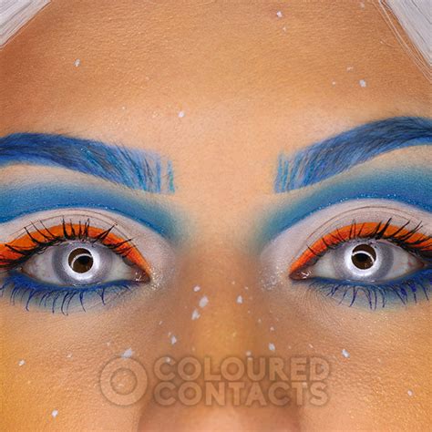 Silver Mirror 30 Day Coloured Prescription Contacts, Metallic Lenses