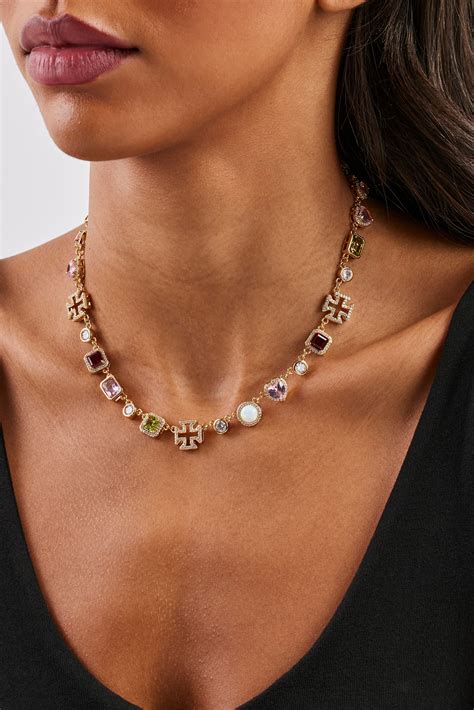 Pink Heart Multi Gem Chain - Gold - 10mm – Cernucci US