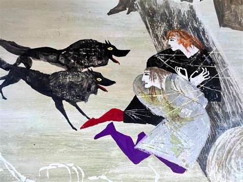 Alice and Martin Provensen - Black Wolves Attack Two People Tied Up