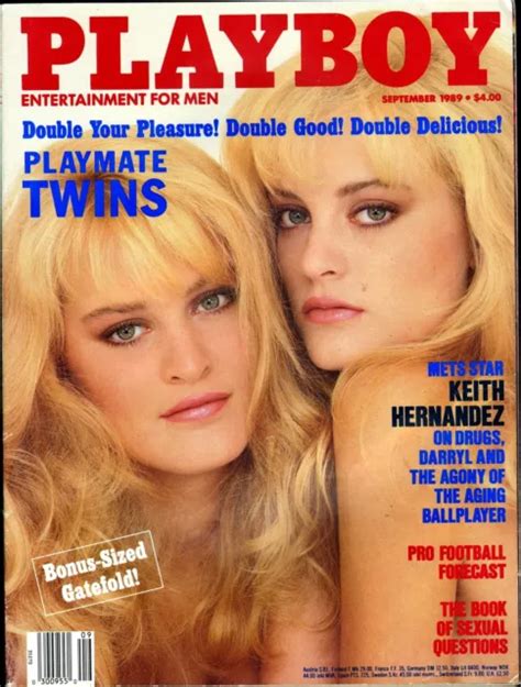 PLAYBOY MAGAZINE SEPTEMBER 1989, Playmate Twins Mirjam & Karin van
