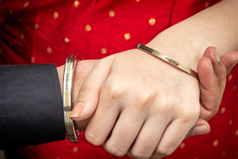 Couple Customised Stainless Steel & Brass Kadas by Punjabi Swagg – My Store