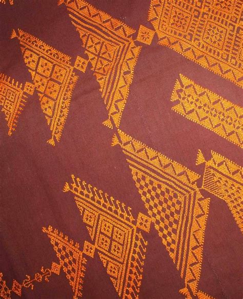 Orange and Brown Cloth with Beautiful Designs