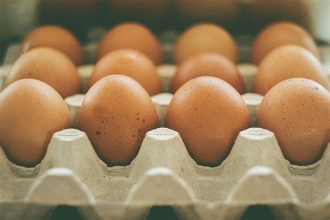 HD wallpaper: photo of brown native eggs on tray, carton, food, healthy ...