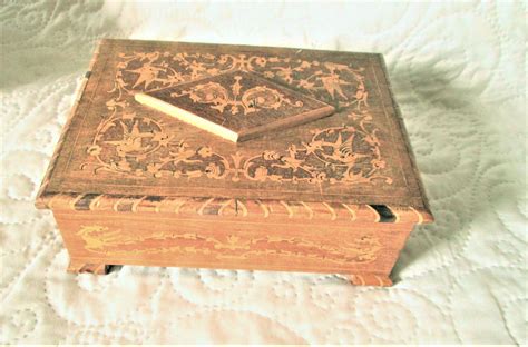 Antique French Box French Marquetry Wood Boxes Music Boxes - Etsy ...