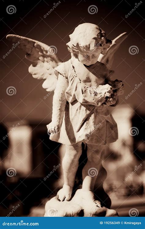 Child's Urn With Angel Image And Rose Royalty-Free Stock Photography ...
