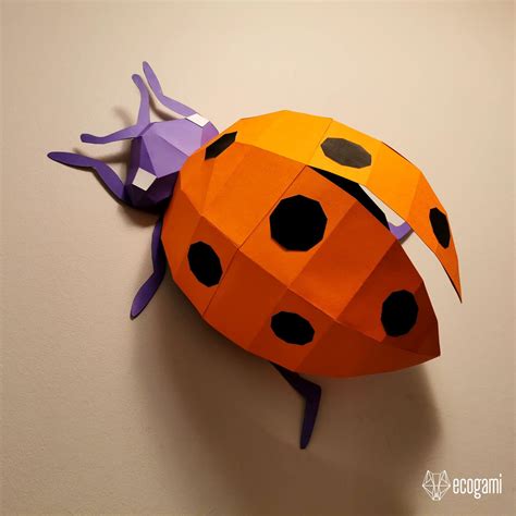 Ladybug papercraft template