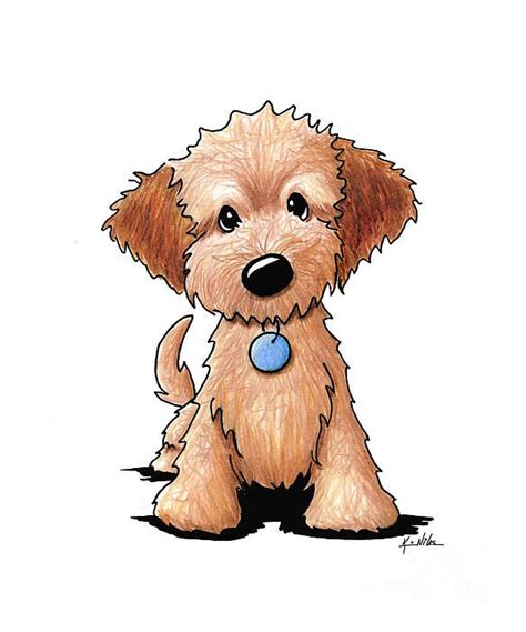 Goldendoodle Puppy by Kim Niles | Cute dog drawing, Dog drawing, Puppy art