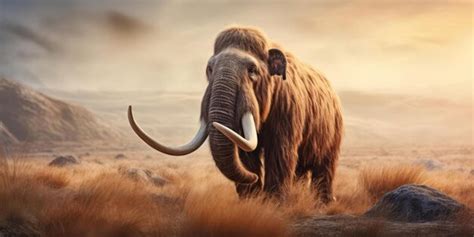 Premium AI Image | Prehistoric Mammoth in its Natural Habitat