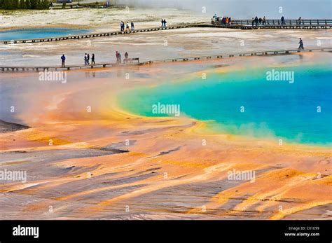 Yellowstone National Park Grand Prismatic Spring Midway Geyser Basin ...