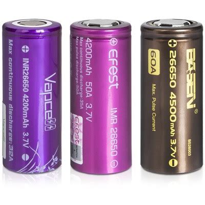 Vape Batteries & Chargers, Sizes Include18650 & 21700