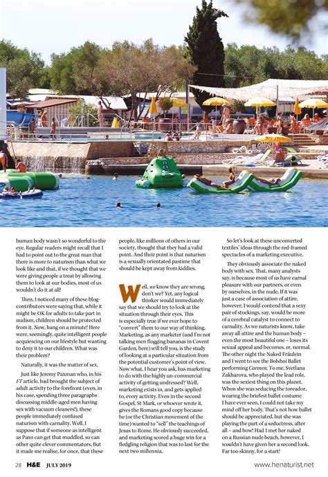 H&E naturist magazine July 2019
