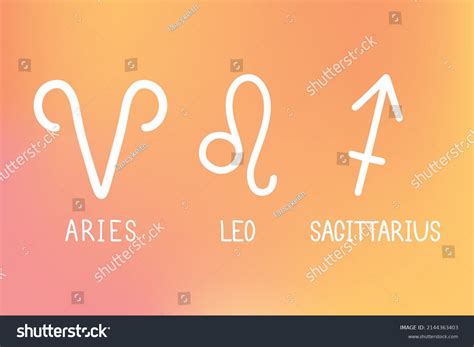 vector set fire zodiac signs symbols stock vector royalty