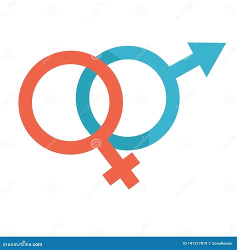 Man and Woman Sign Male and Female Symbols Isolated Icon Stock Vector