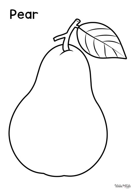 pear coloring pages  printable pdfs wakethekids