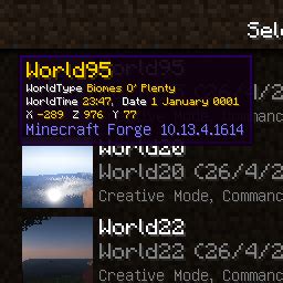 Advanced World Selection - Minecraft Mods - CurseForge