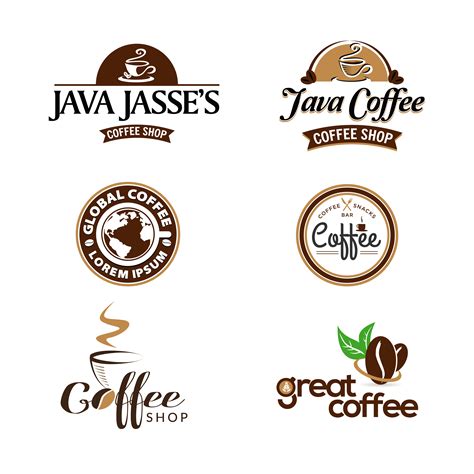 Coffee Shop Business Logo Set Collection 602702 Vector Art at Vecteezy