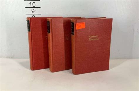 Set of 3 hardcover literary classics books, Nathaniel Hawthorne, Arthur ...