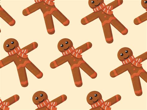 Gingerbread Man Pattern by Piero Studio on Dribbble