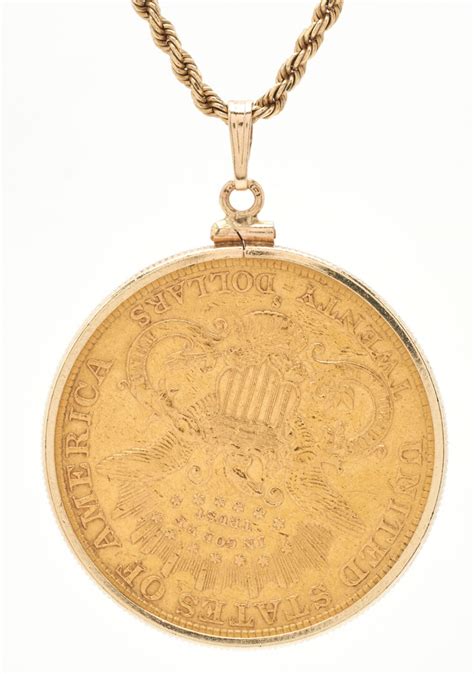 Lot 56: $20 Liberty Gold Coin Necklace | Case Auctions